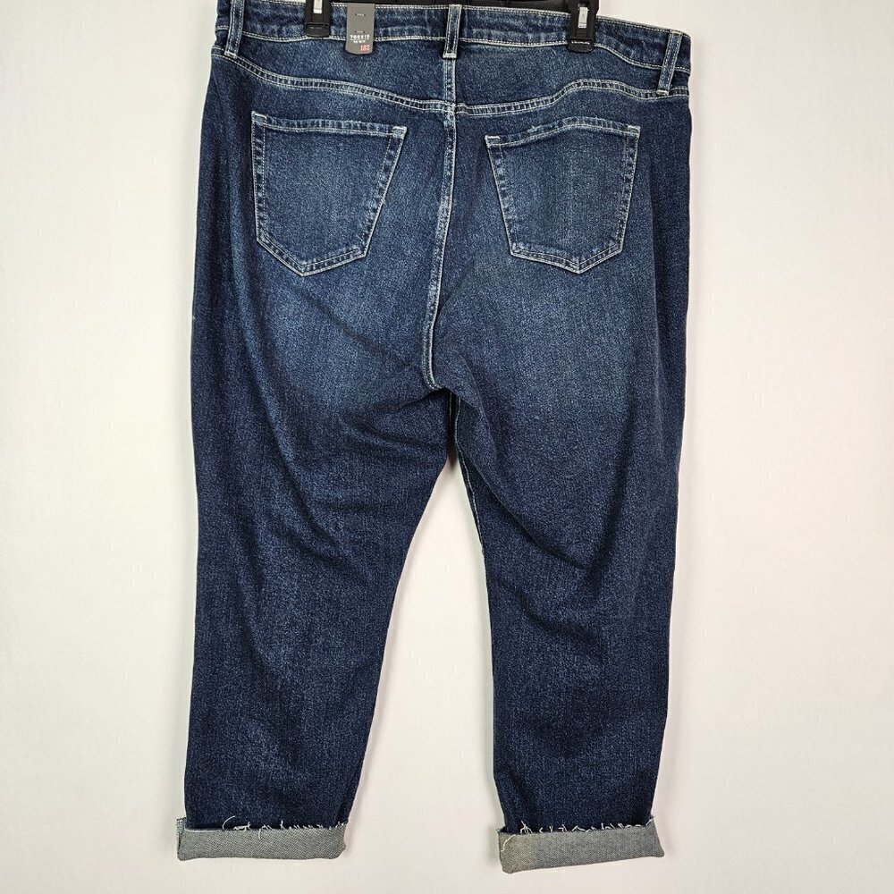 NWT TORRID Destructed Knee Distressed Button Fly Raw Hem Jean 18S 14589345 - Picture 8 of 13